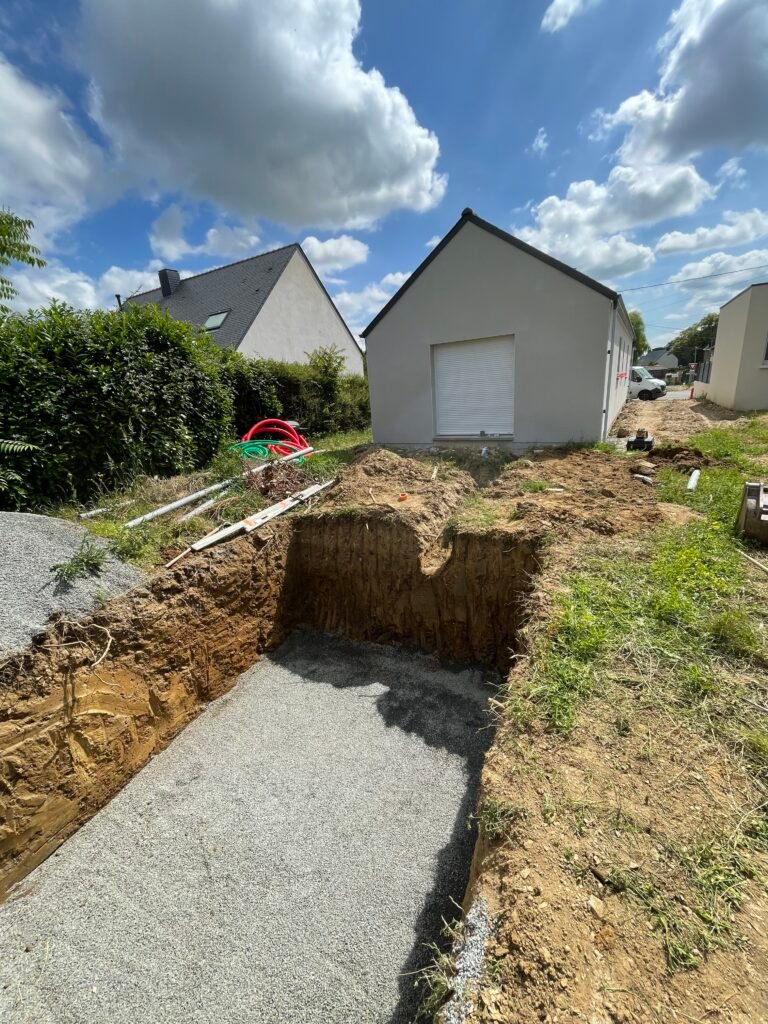 Préparation de la fouille pour la pose d’une fosse septique